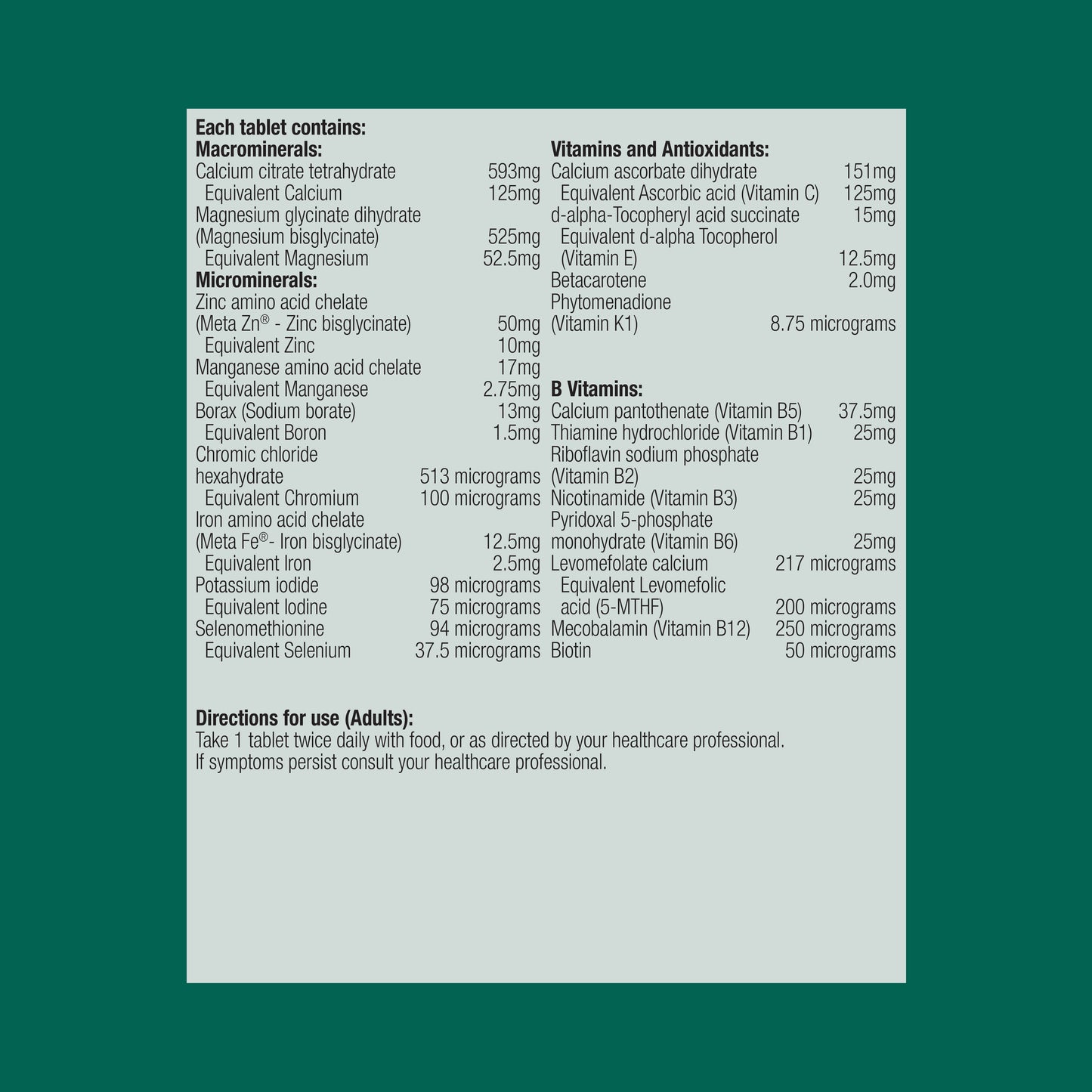 High Strength BioEssentials 120 Tablets