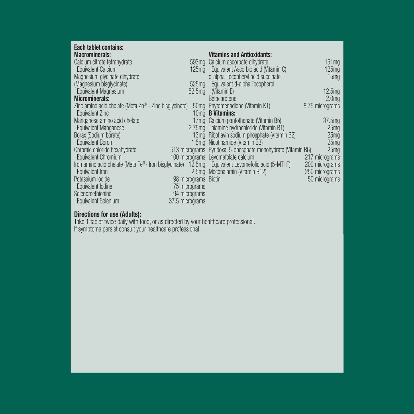 High Strength BioEssentials 60 Tablets