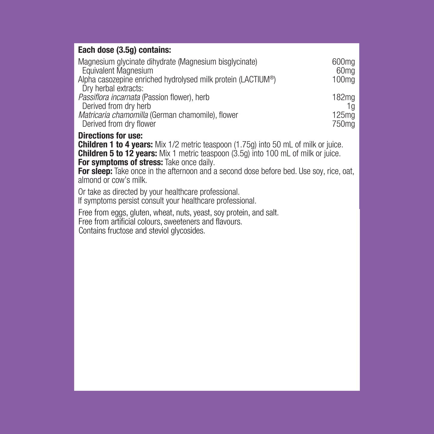 Calm Care for Kids Banana 120g Powder