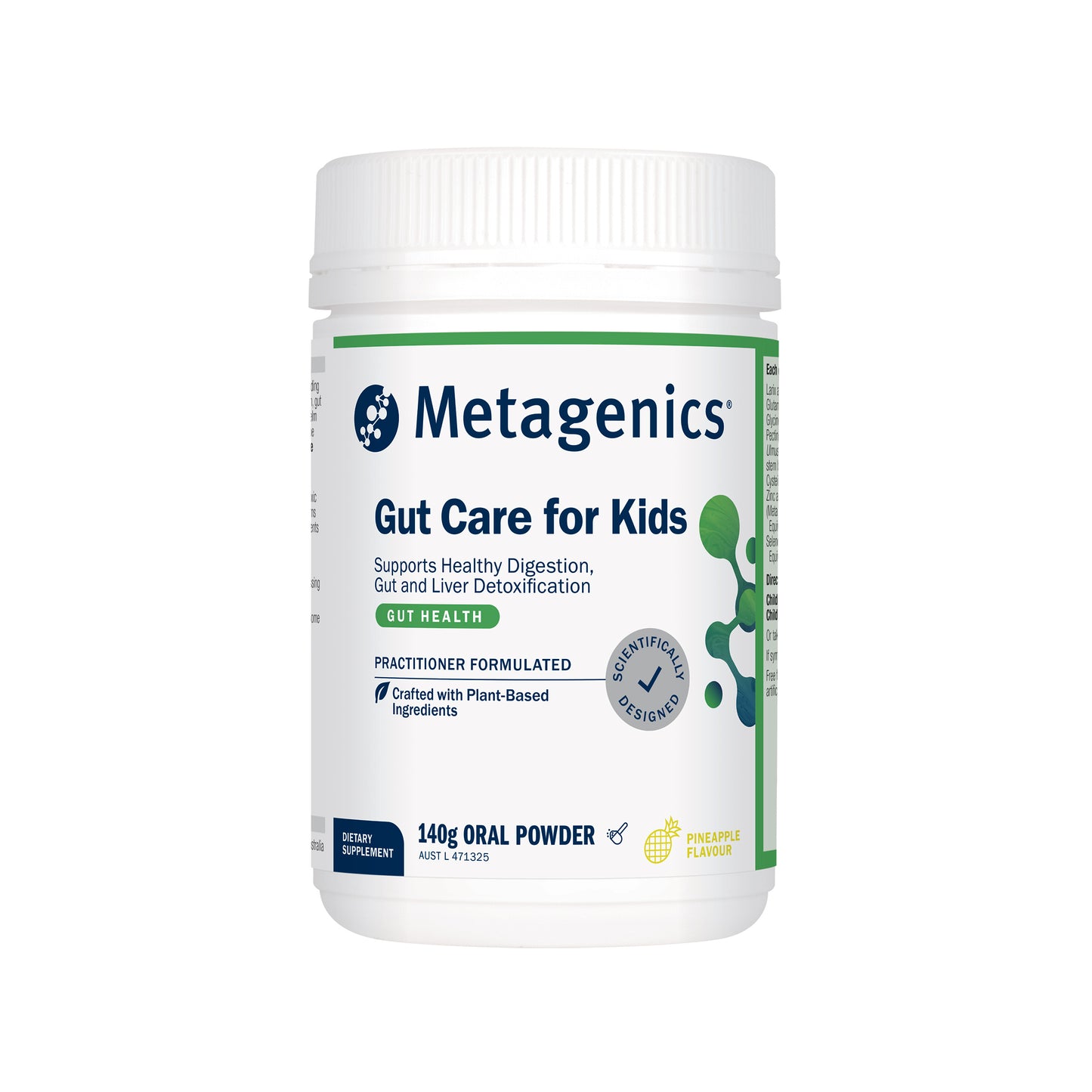 Metagenics Gut Care for Kids Pineapple 140g Powder