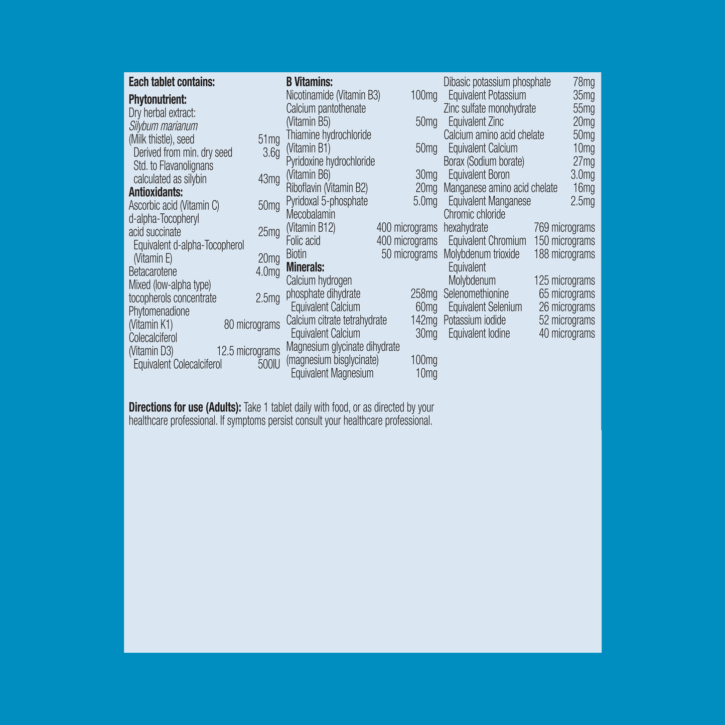 Male Essentials Multivitamin & Mineral 120 Tablets