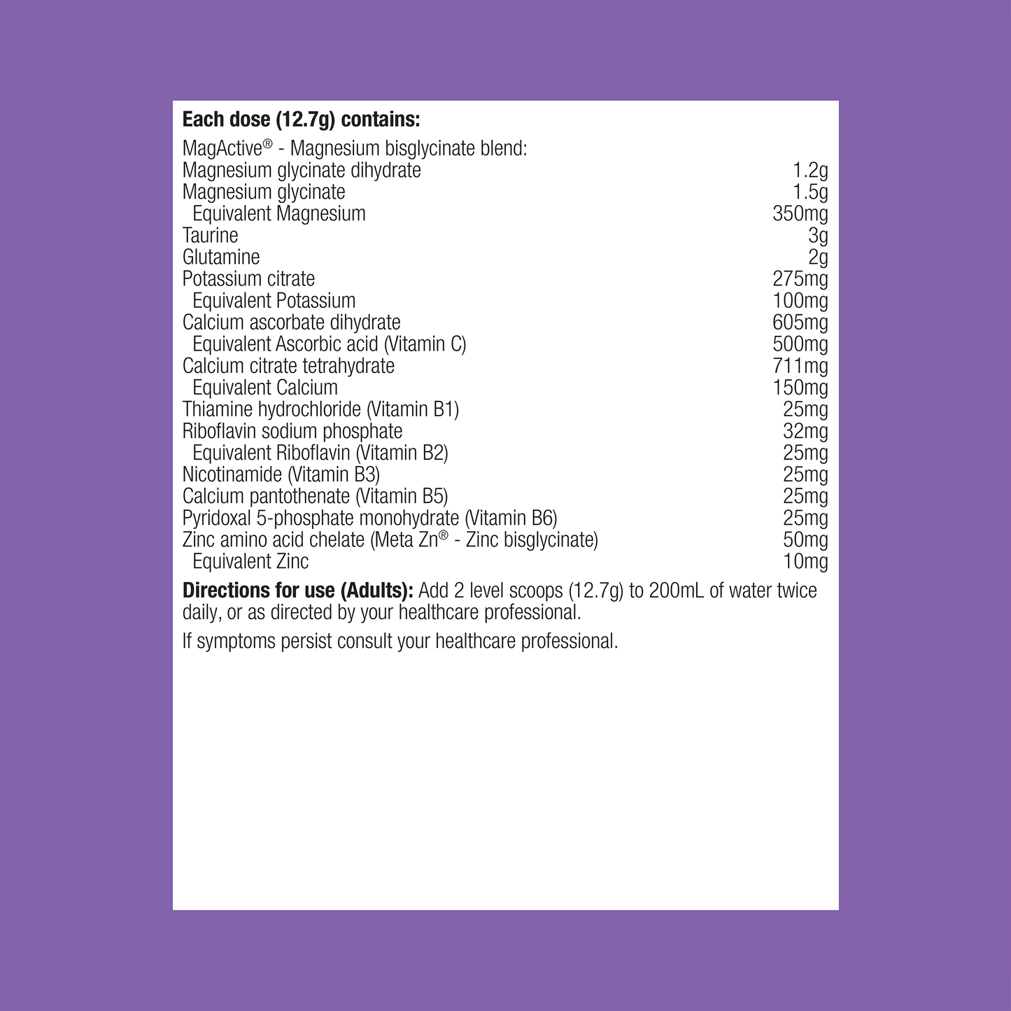 MetaRelax Tropical Magnesium Powder 241g