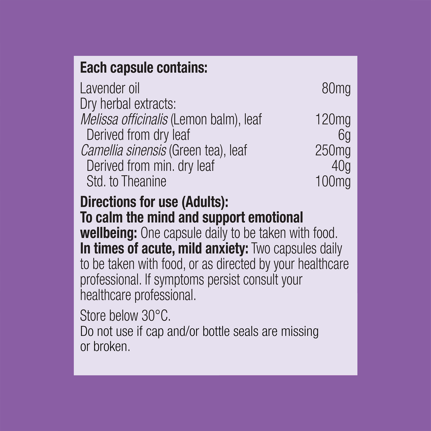 NeuroCalm Soothe 30 Capsules