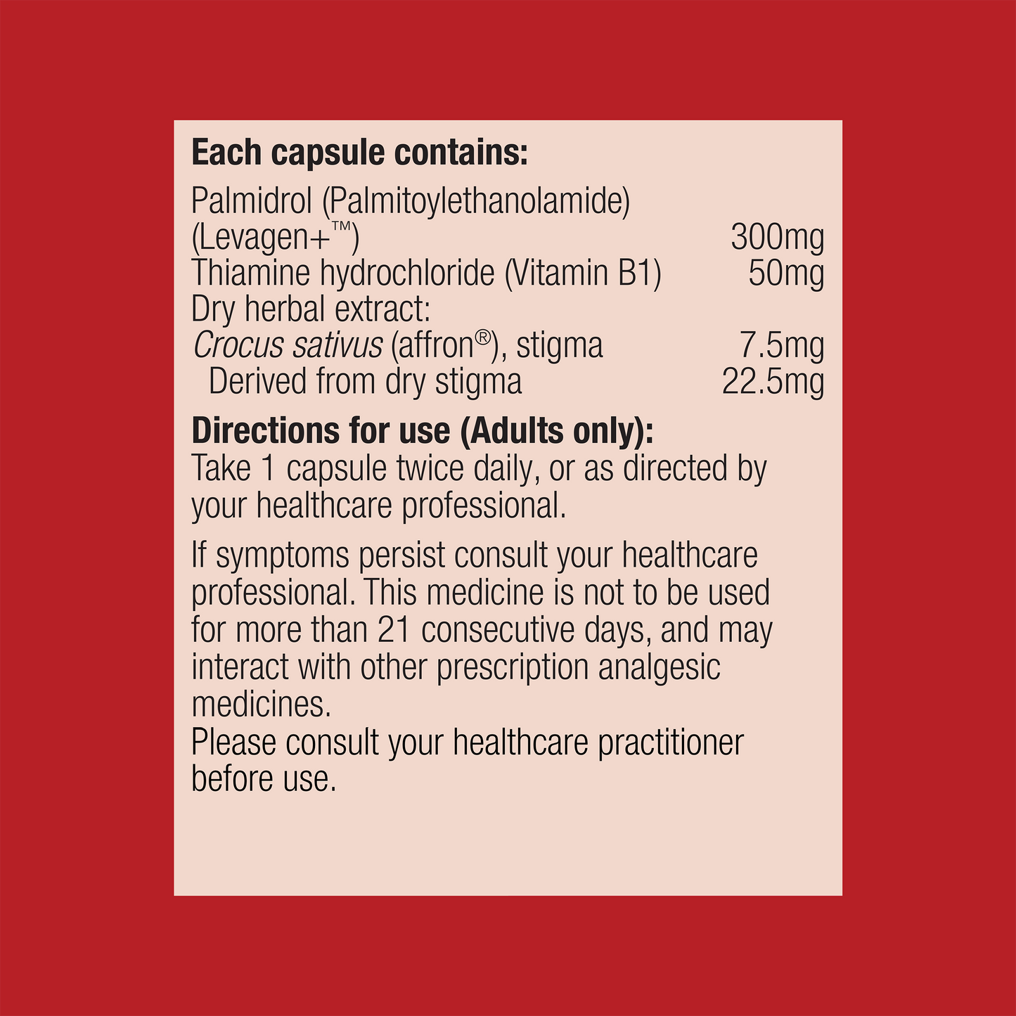 PainX PEA Advanced 42 Capsules