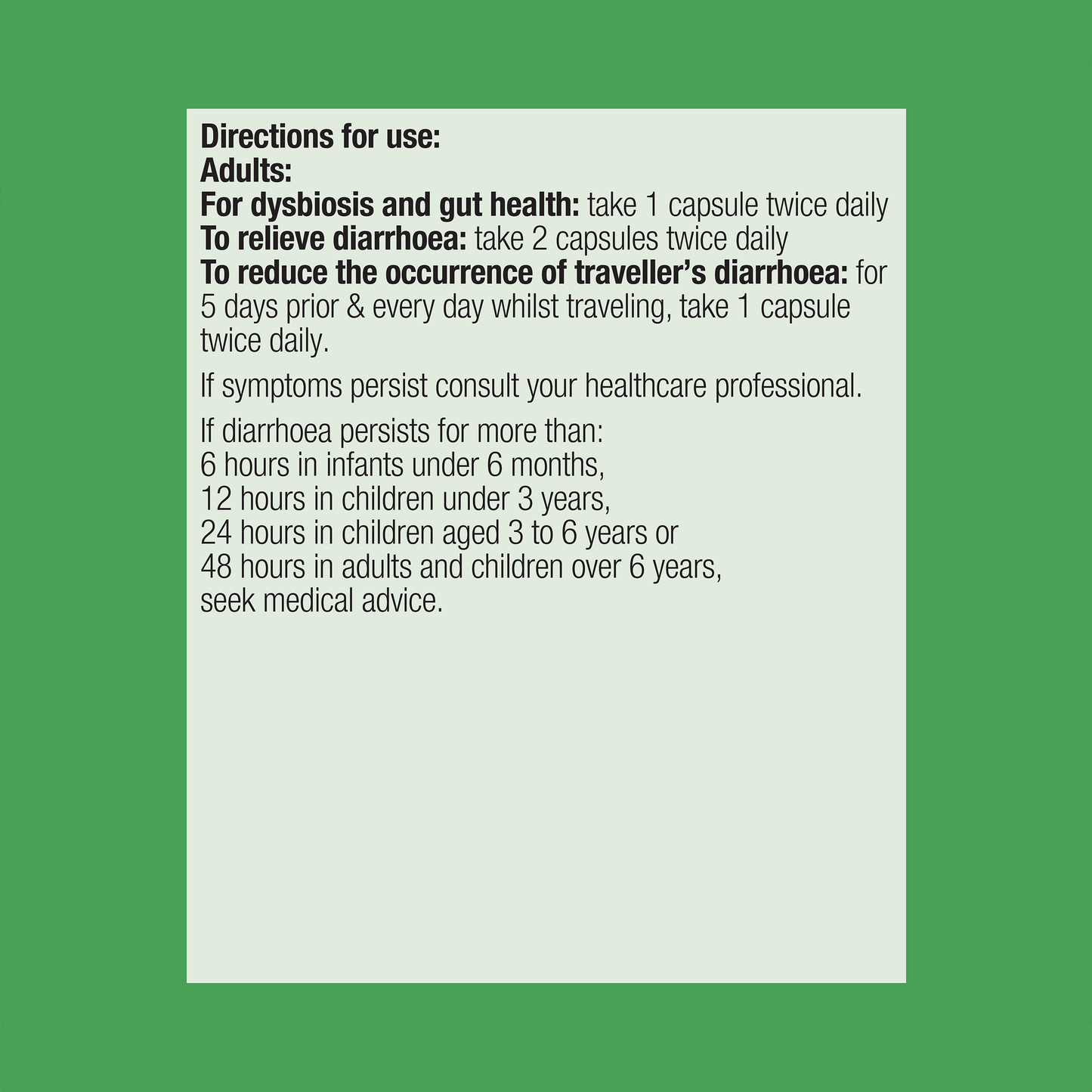 Metagenics UltraFlora SB Diarrhoea Support Probiotic 60 Capsules