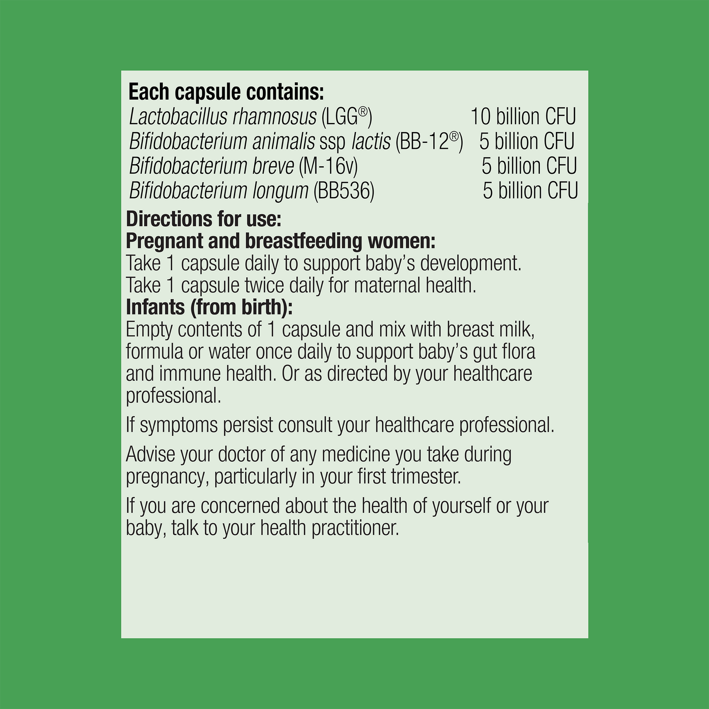 UltraFlora Mother & Baby Probiotic 60 Capsules