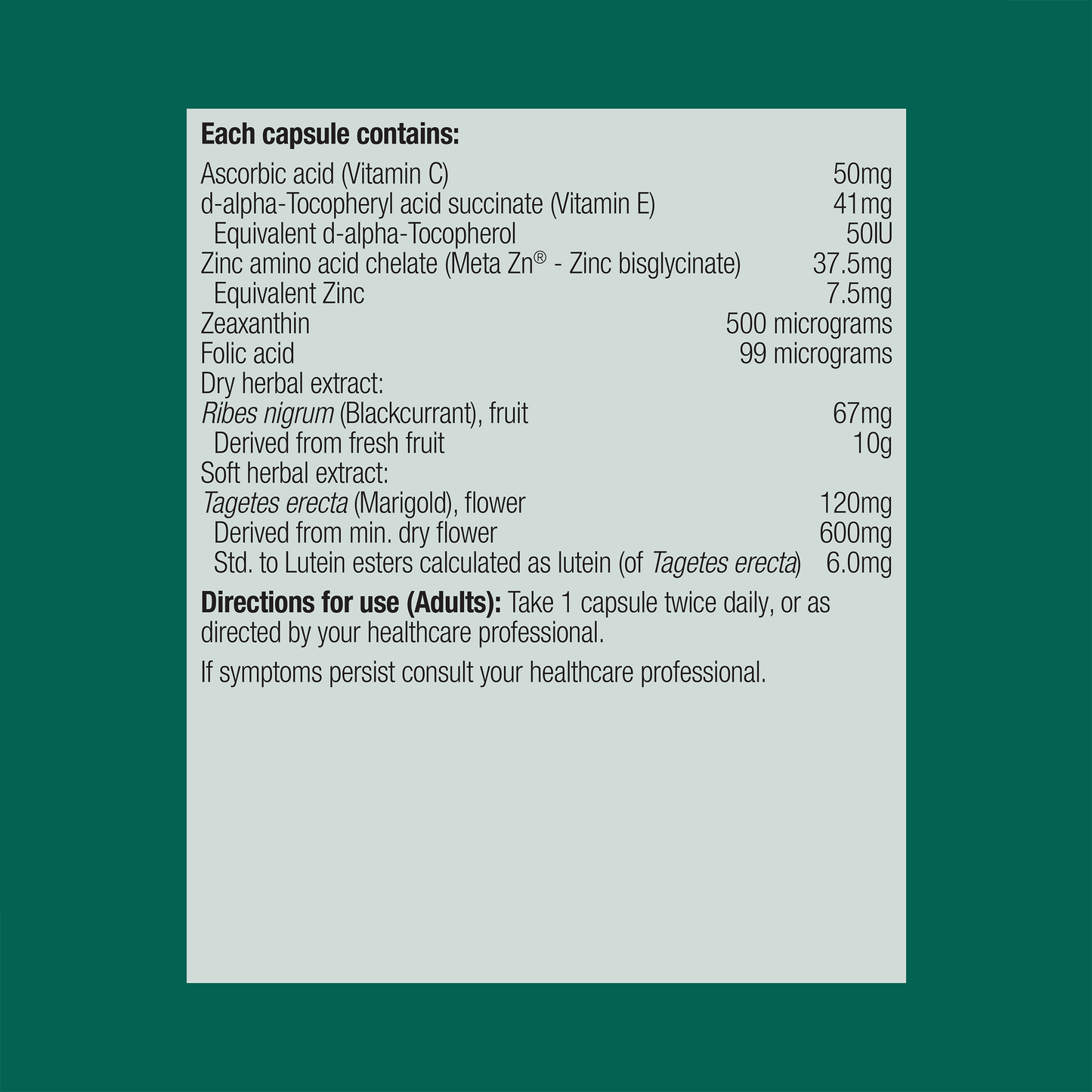 Vision Care 60 Capsules