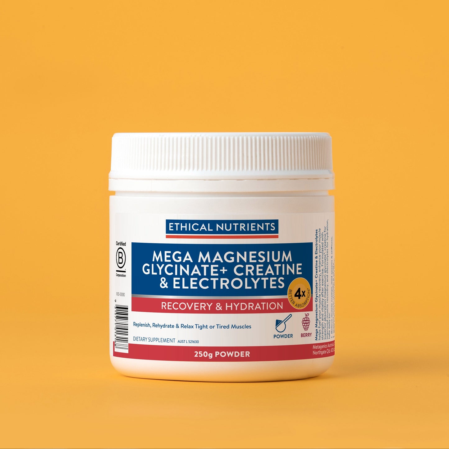 Mega Magnesium Glycinate+ Creatine & Electrolytes 250g Powder