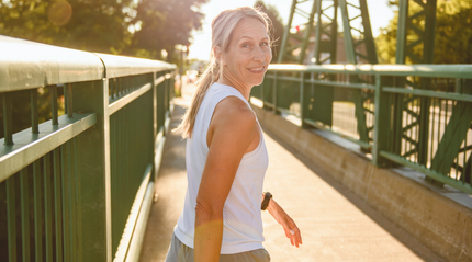 Athletic lady on an afternoon walk