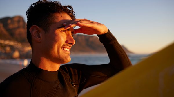 Man gazing out to the ocean