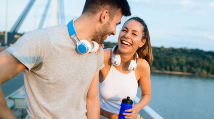 Smiling woman  living an active lifestyle