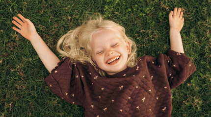 Child relaxing after natural remedies