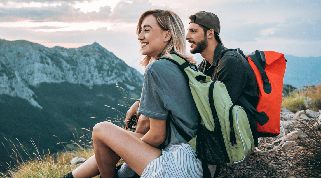 Couple enjoying brain-healthy habits outdoors