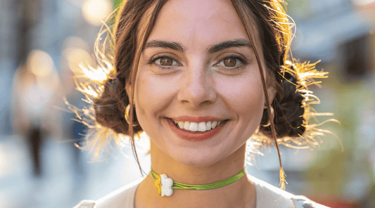 Close up of a young  woman outdoors