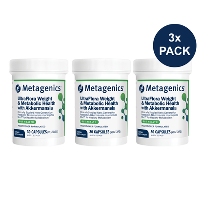 UltraFlora Weight & Metabolic Health with Akkermansia 30 Capsules 3 Pack