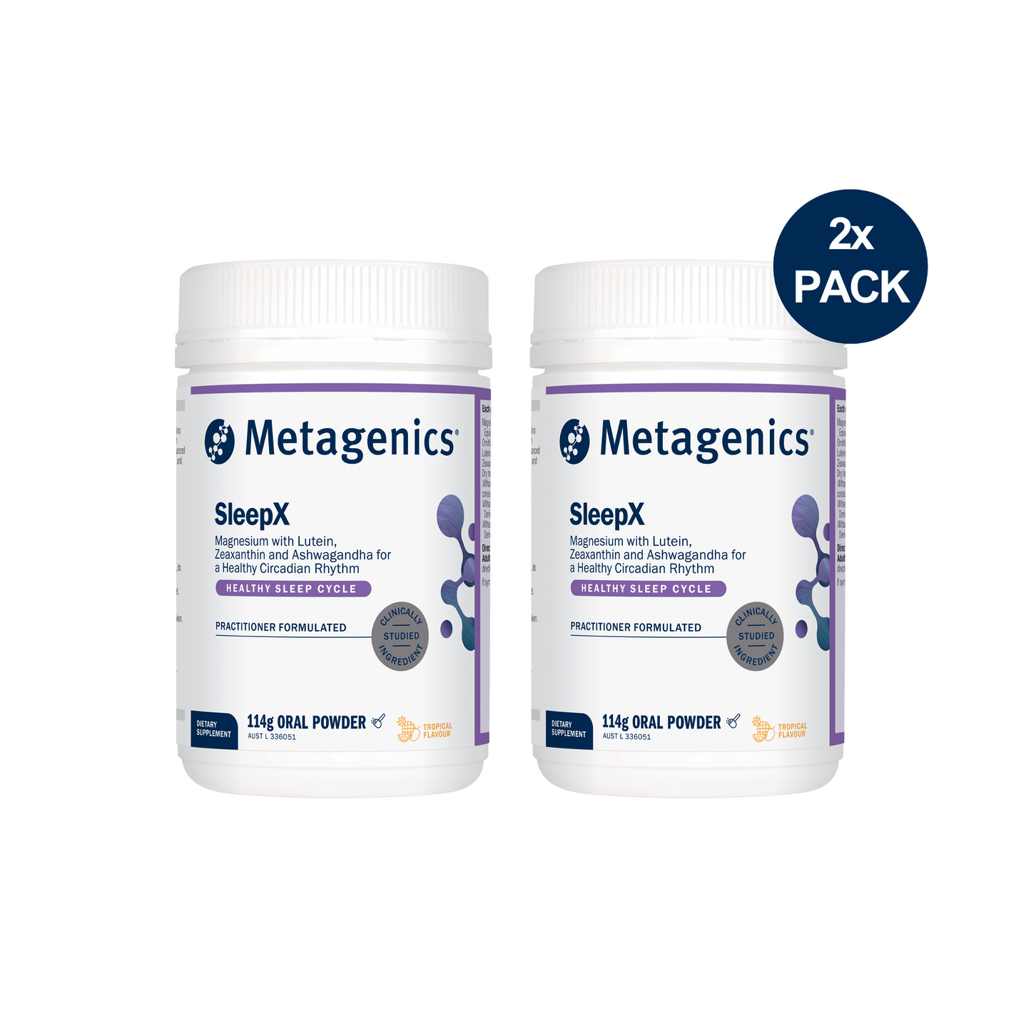 SleepX Magnesium Powder 114g 2-Pack