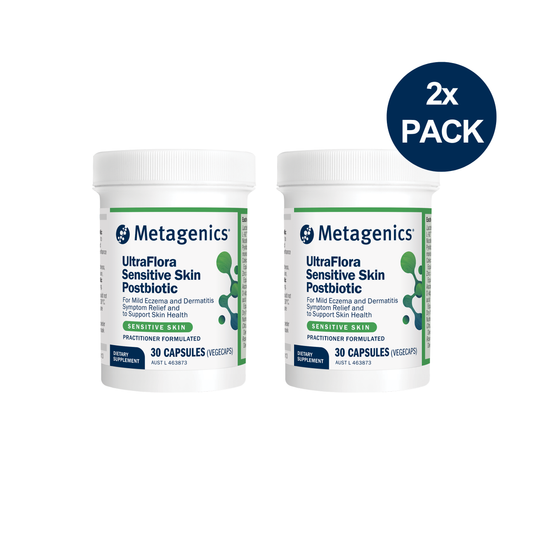 UltraFlora Sensitive Skin Postbiotic 30 Capsules 2 Pack