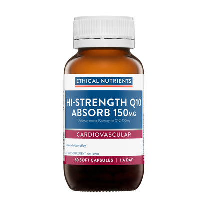 Ethical Nutrients Hi-Strength Q10 Absorb 150 mg 60 Soft Capsules