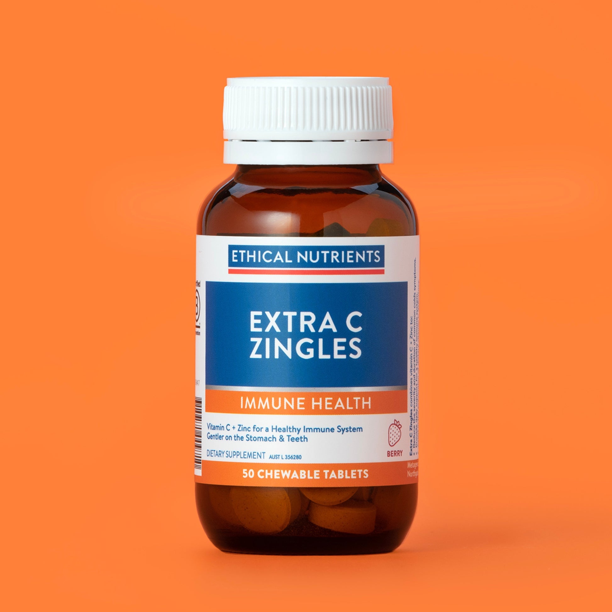 Ethical Nutrients Extra C Zingles Berry 50 Tablets