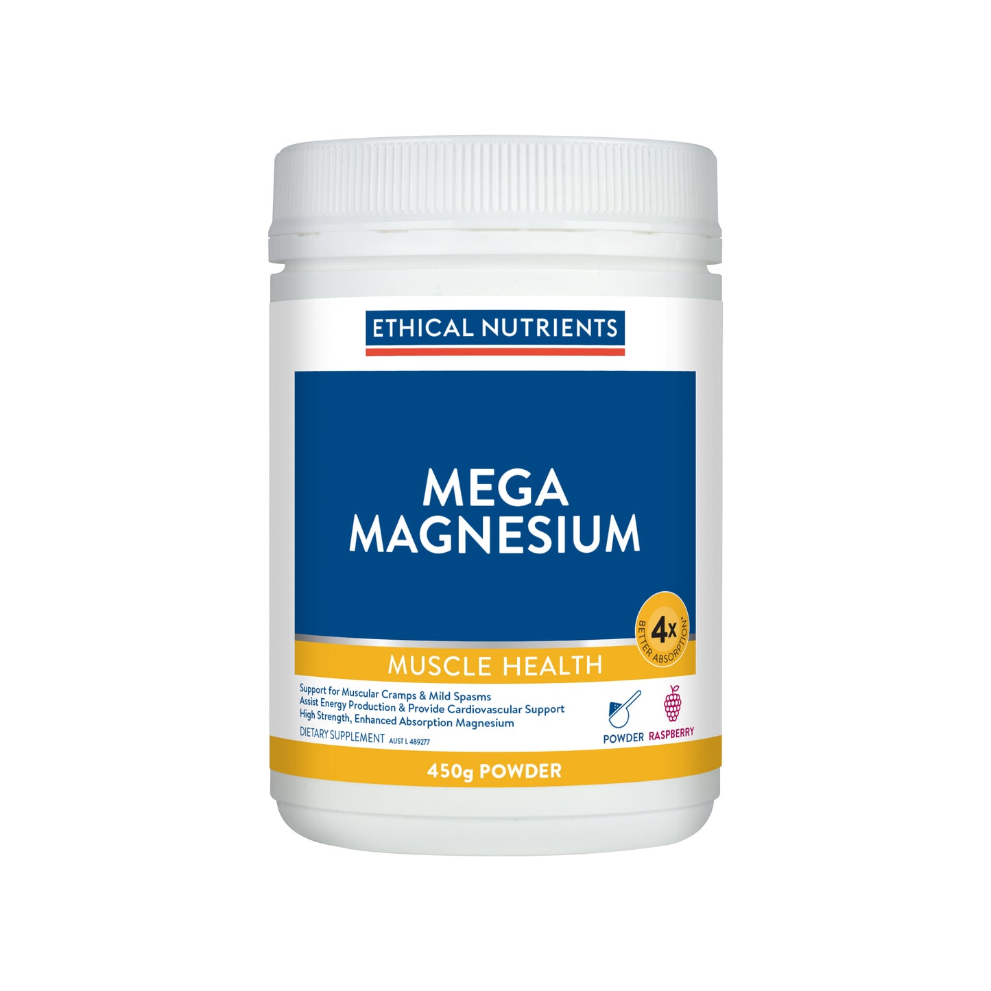 Ethical Nutrients Mega Magnesium Powder Raspberry 450g – Metagenics