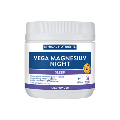 Ethical Nutrients Mega Magnesium Night Mango Passion 126g Powder