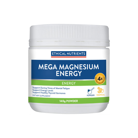 Ethical Nutrients Mega Magnesium Energy Tropical 140g Powder