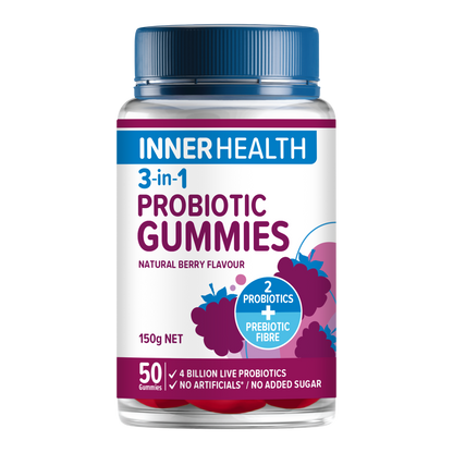 Inner Health 3-in-1 Probiotic Gummies Berry 50 Gummies