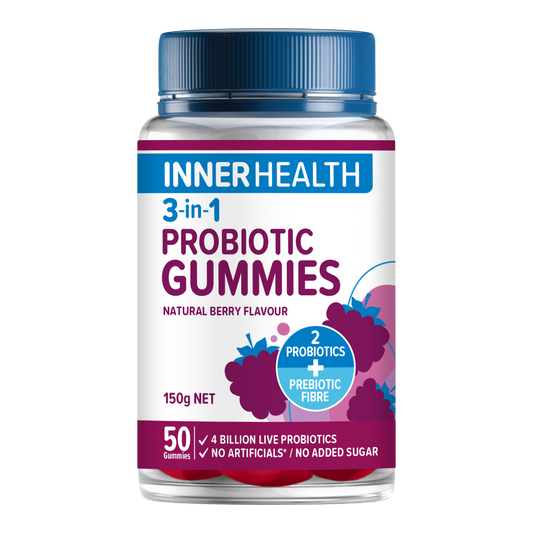 Inner Health 3-in-1 Probiotic Gummies Berry 50 Gummies