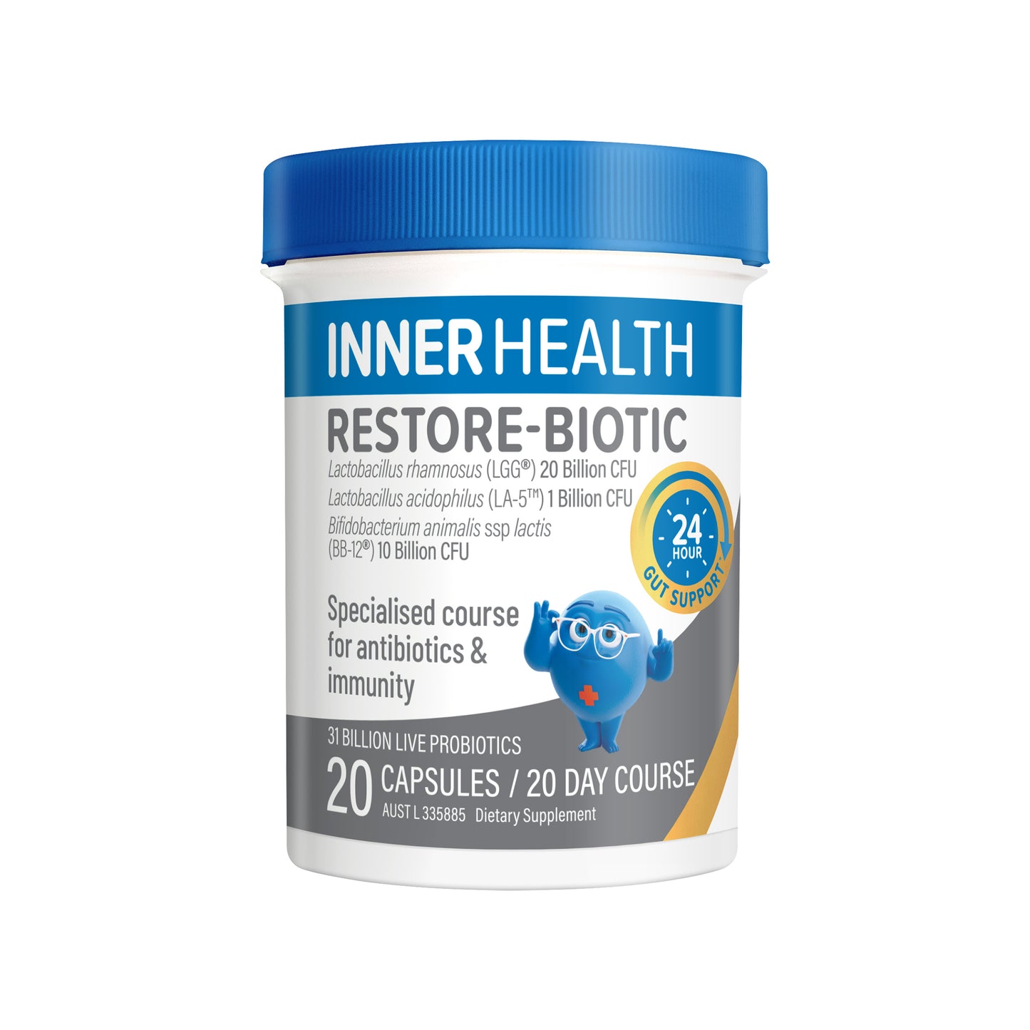 Inner Health Restore-Biotic Probiotic 20 Capsules