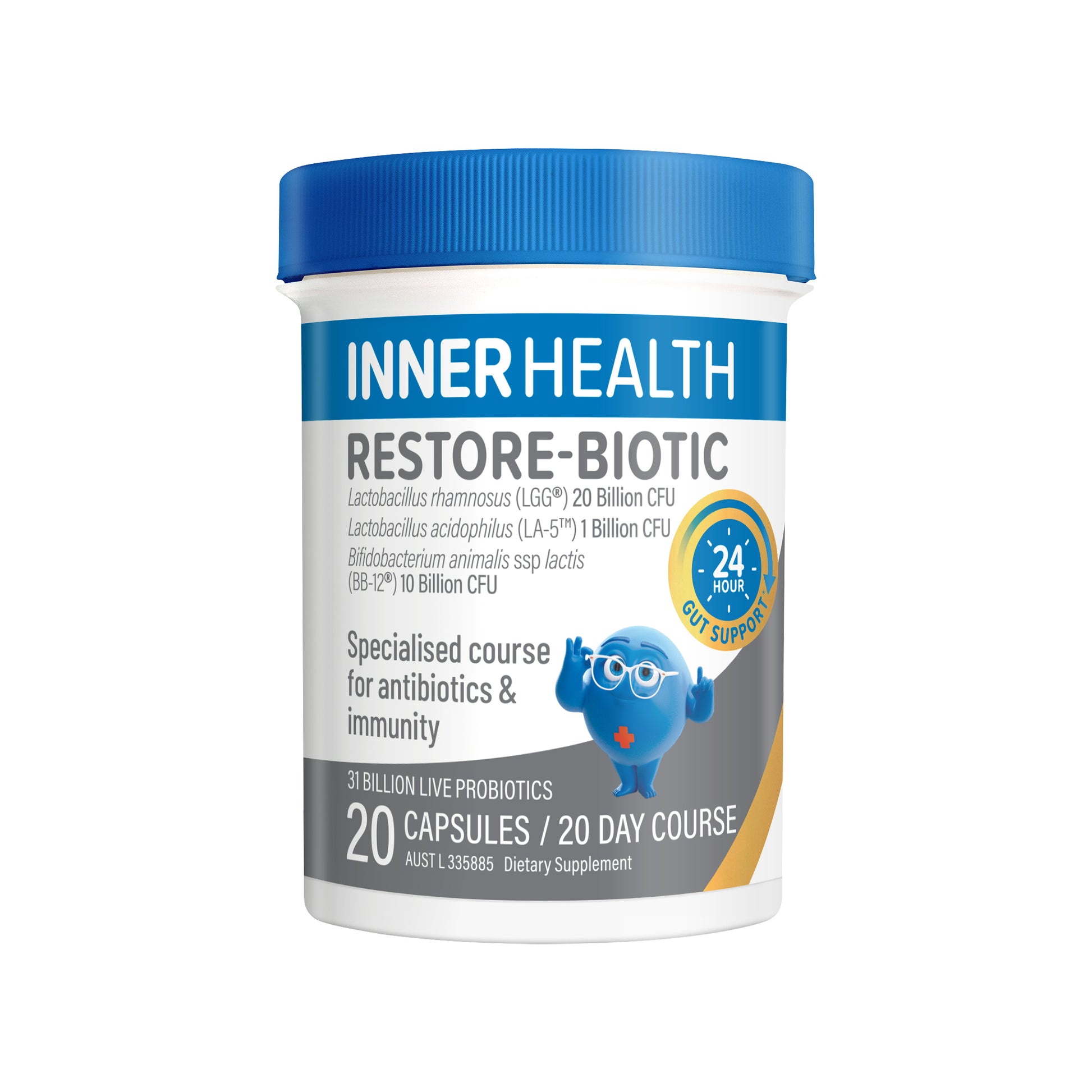 Inner Health Restore-Biotic Probiotic 20 Capsules
