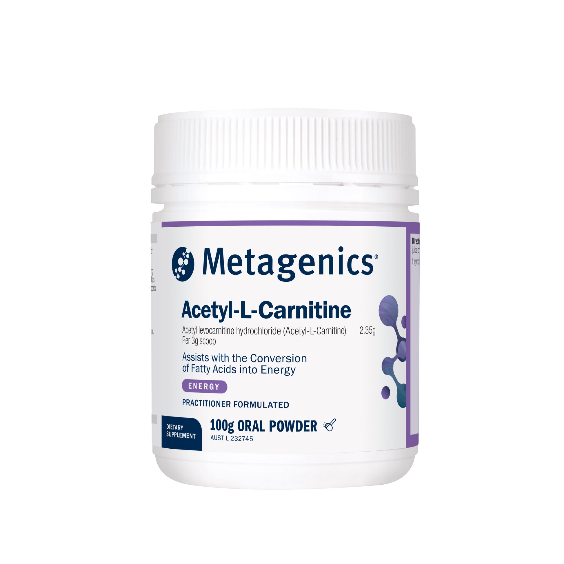 Metagenics Acetyl-L-Carnitine 100g Powder