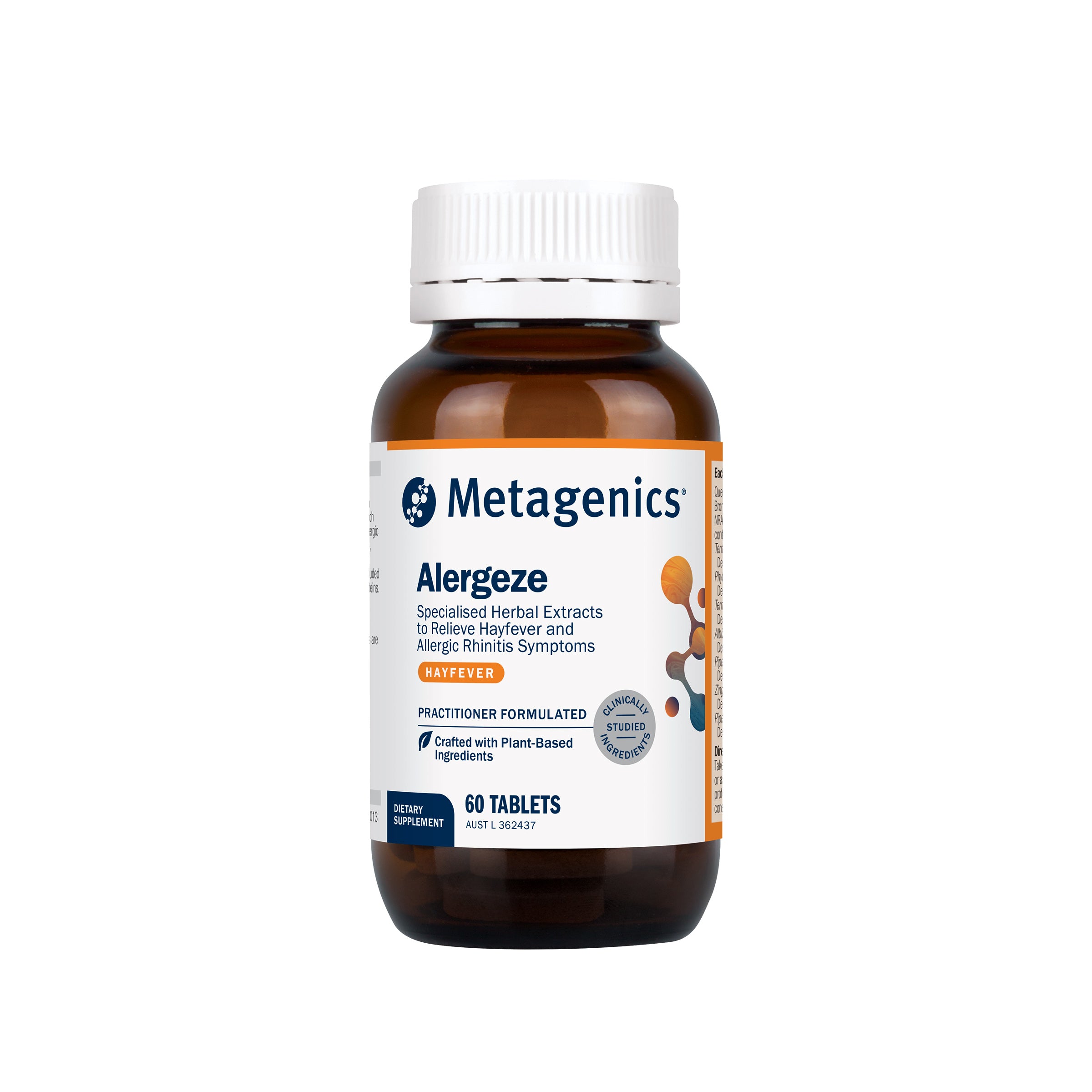 Metagenics Alergeze 60 Capsules for Seasonal Allergy Relief