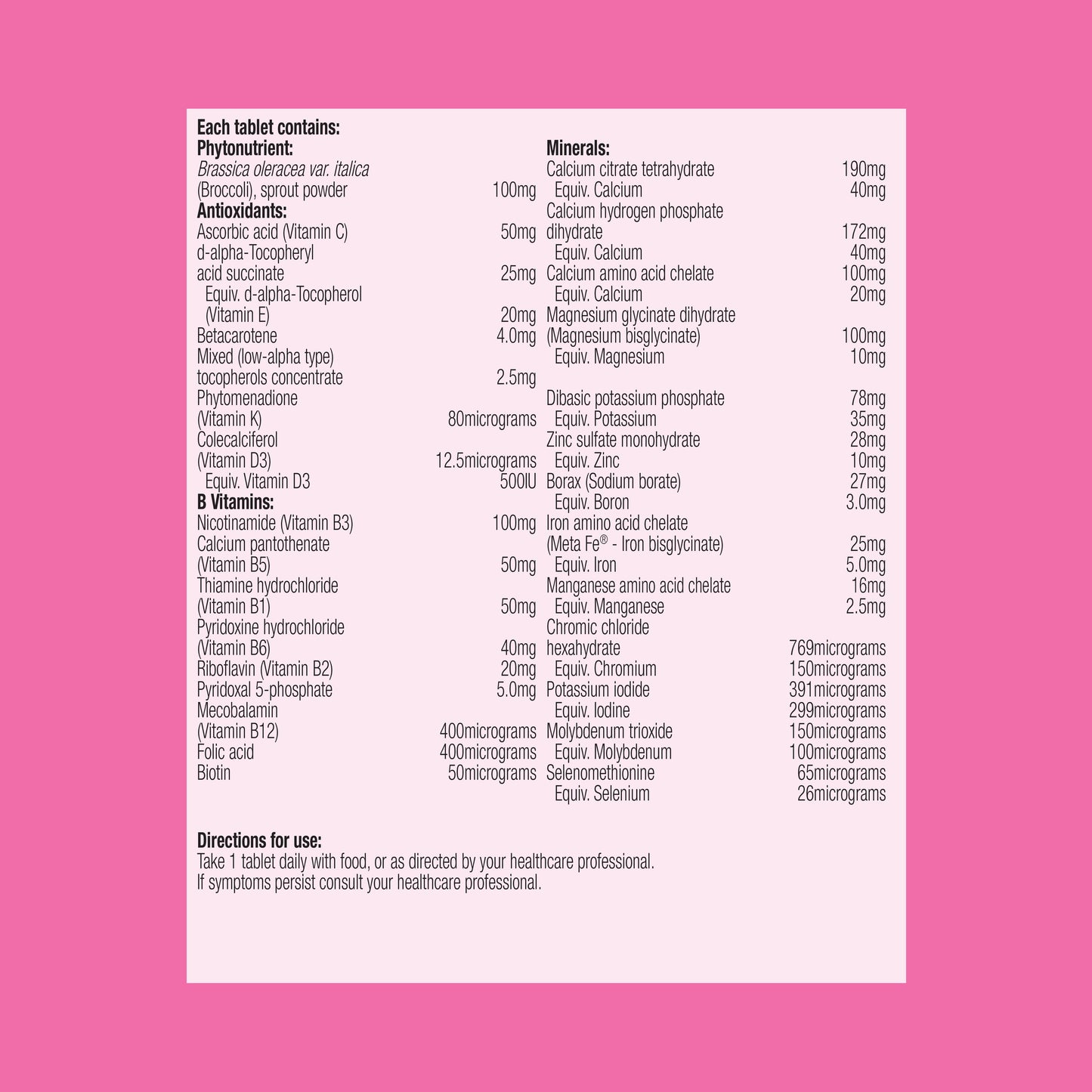 Femme Essentials Multivitamin & Mineral 30 Tablets