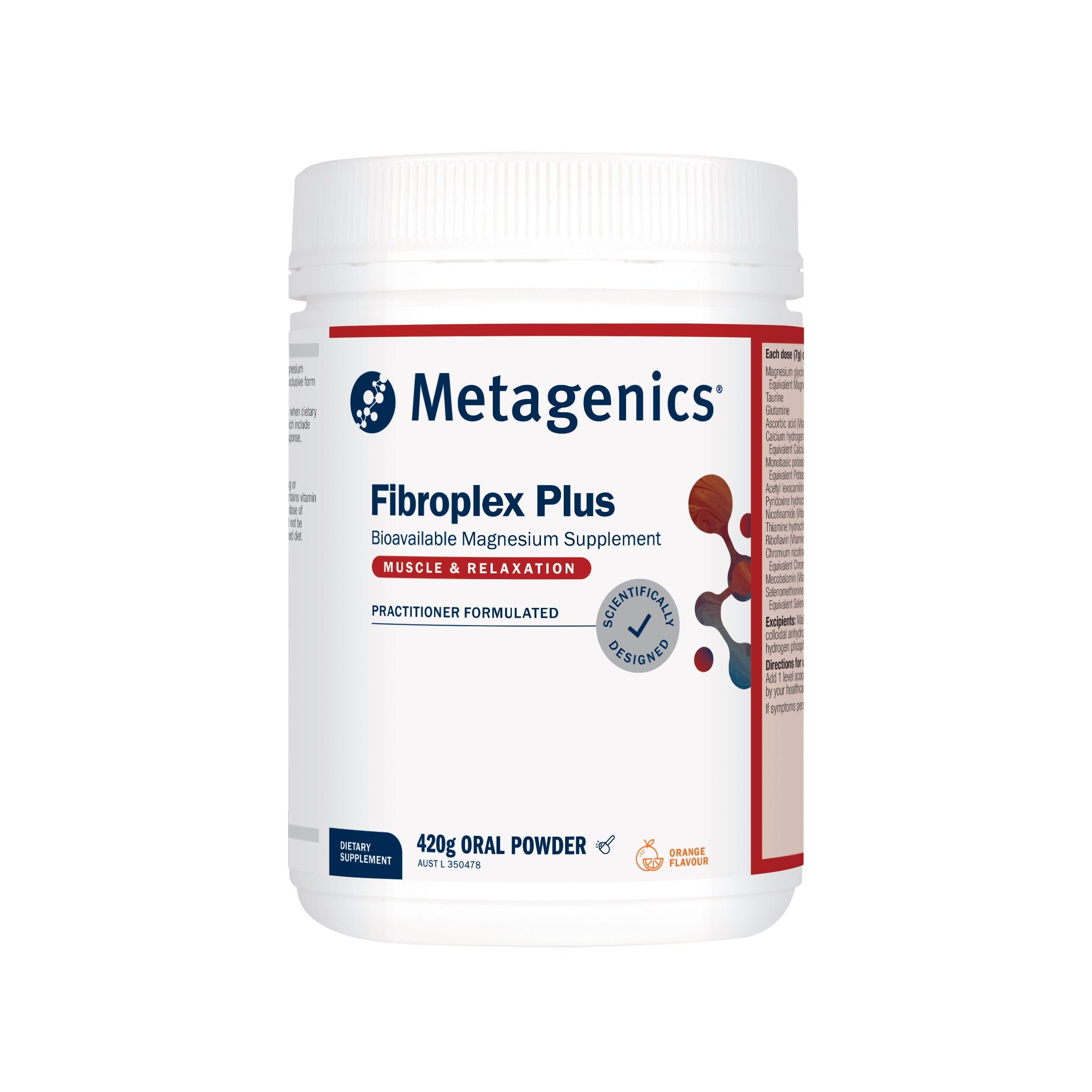 Fibroplex Metagenics Fibroplex Plus Orange 420g Powder for Magnesium Supplementation