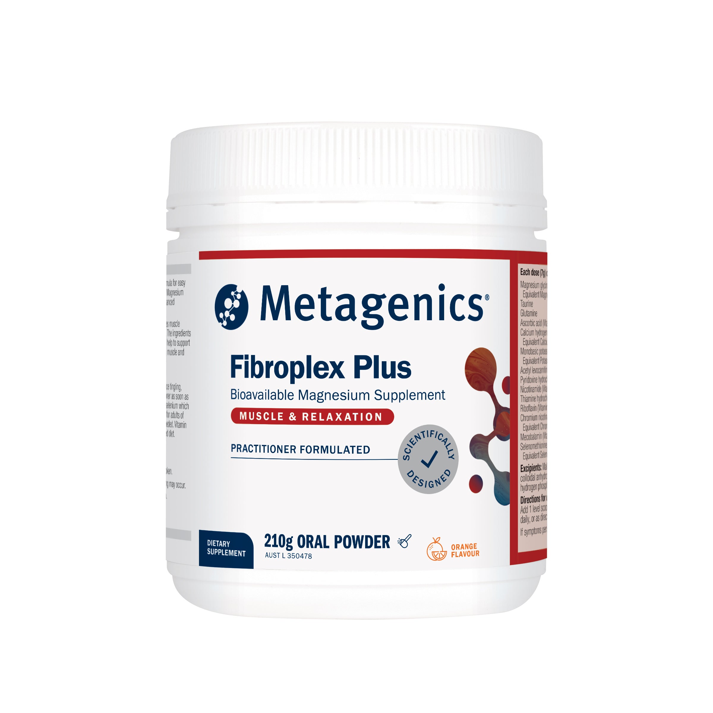 Fibroplex Metagenics Fibroplex Plus Orange 210g Powder for Magnesium Supplementation