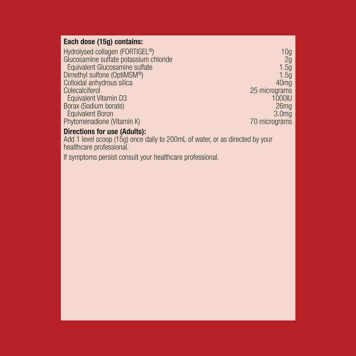 Metagenics Joint Protect Arthrex 375g Chocolate Powder for Joint Health