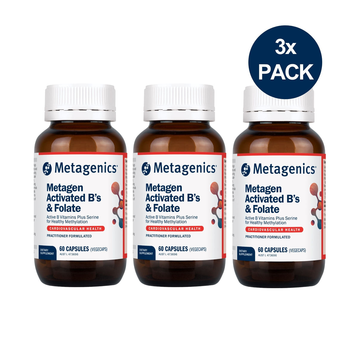 Metagen Activated B's & Folate 60 Capsules 3 Pack