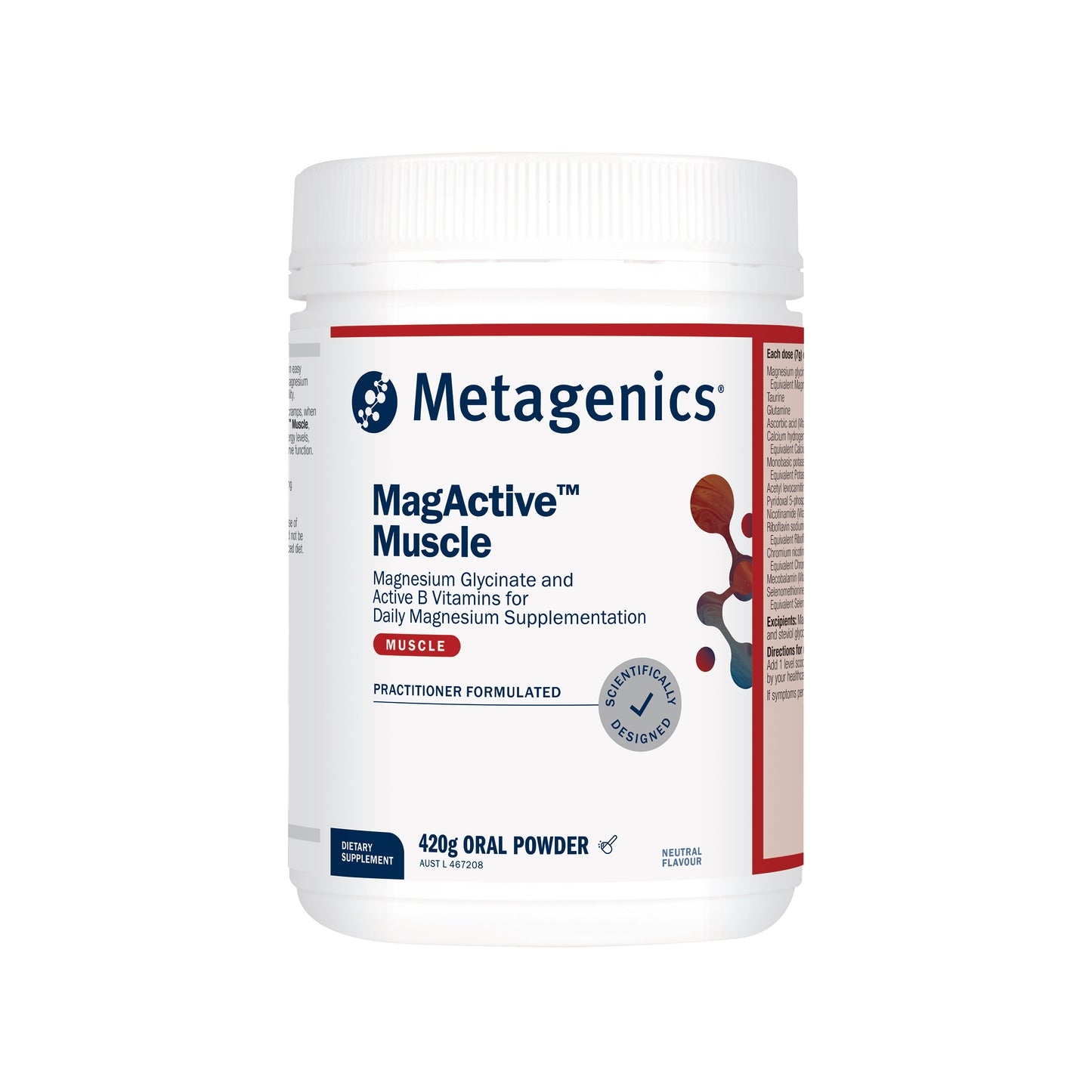 Metagenics MagActive Muscle Neutral 420g Powder