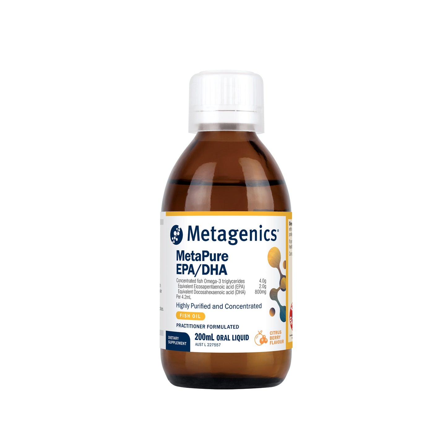 MetaPure EPA/DHA Citrus Berry 200ml Liquid