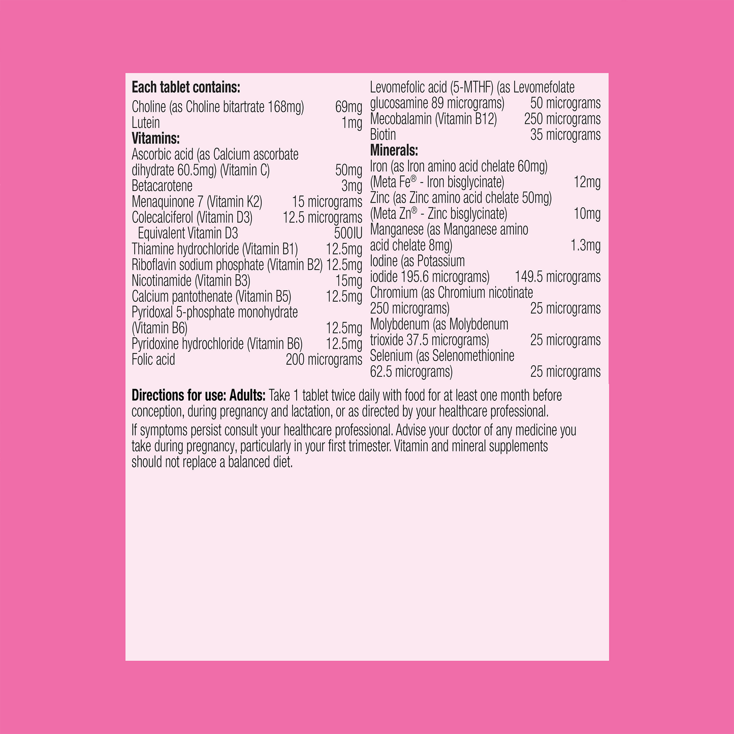 Pregnancy Care Advanced 60 Tablets 2-Pack