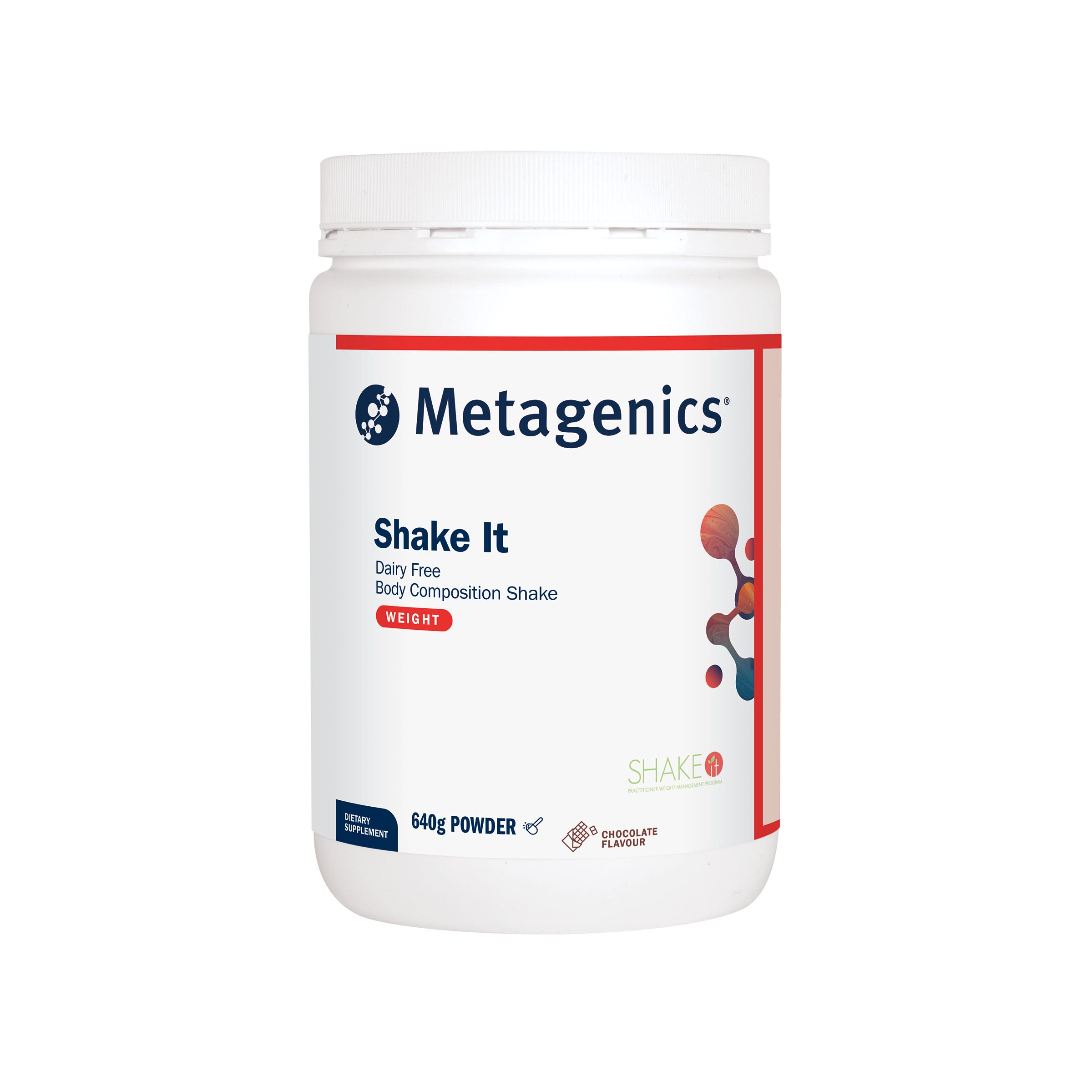 Metagenics Shake It Dairy Free Chocolate 640g Powder to Support Body ...