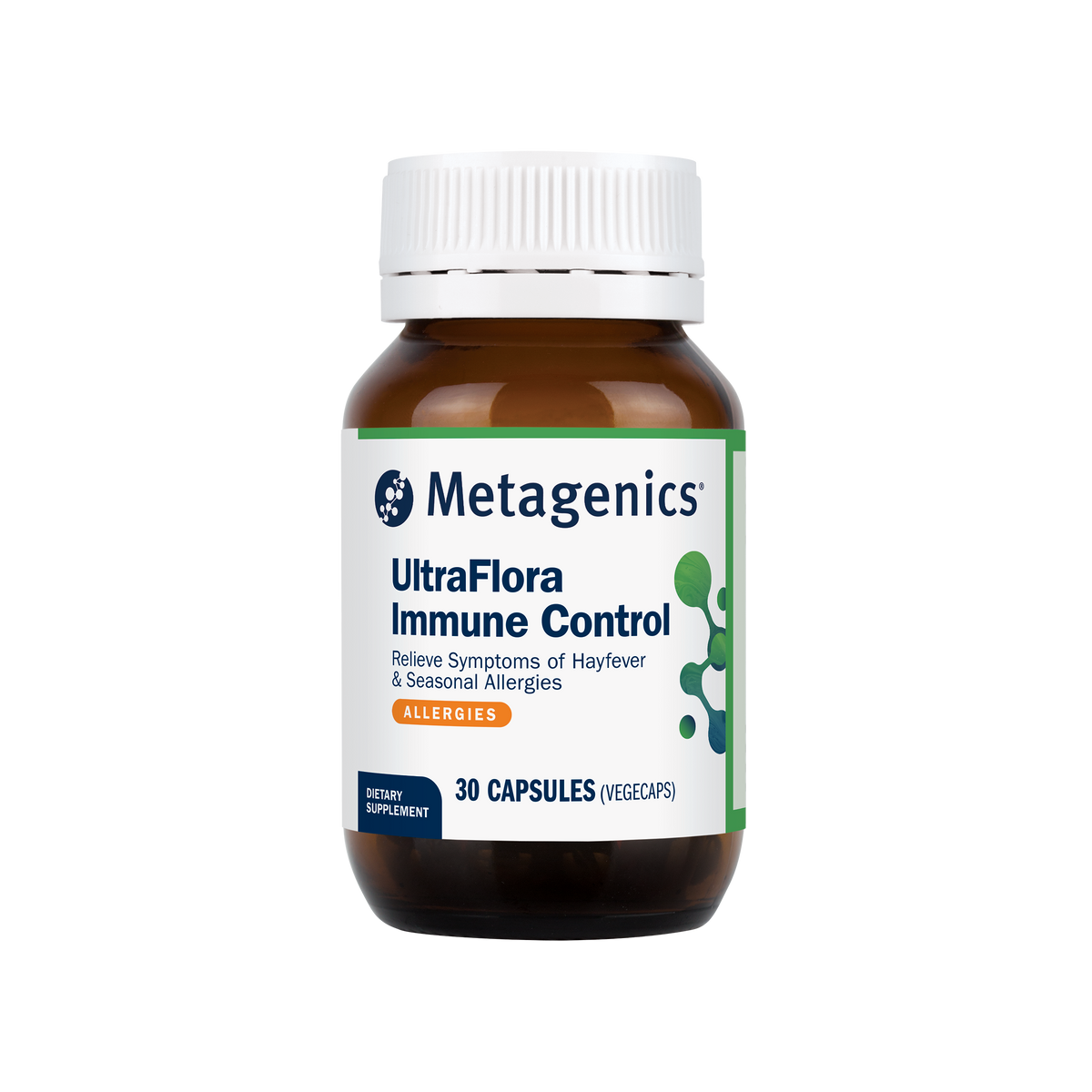 Metagenics UltraFlora Immune Control 30 Capsules for Allergy Symptoms
