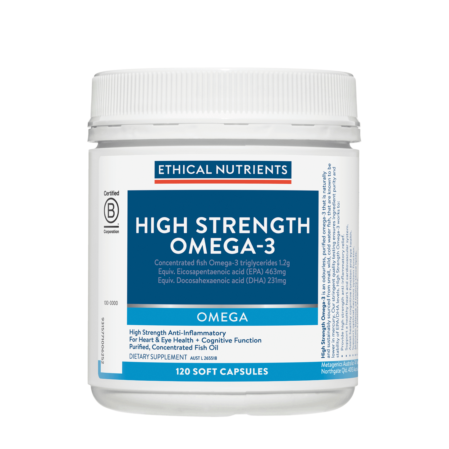 High Strength Omega-3 120 Capsules