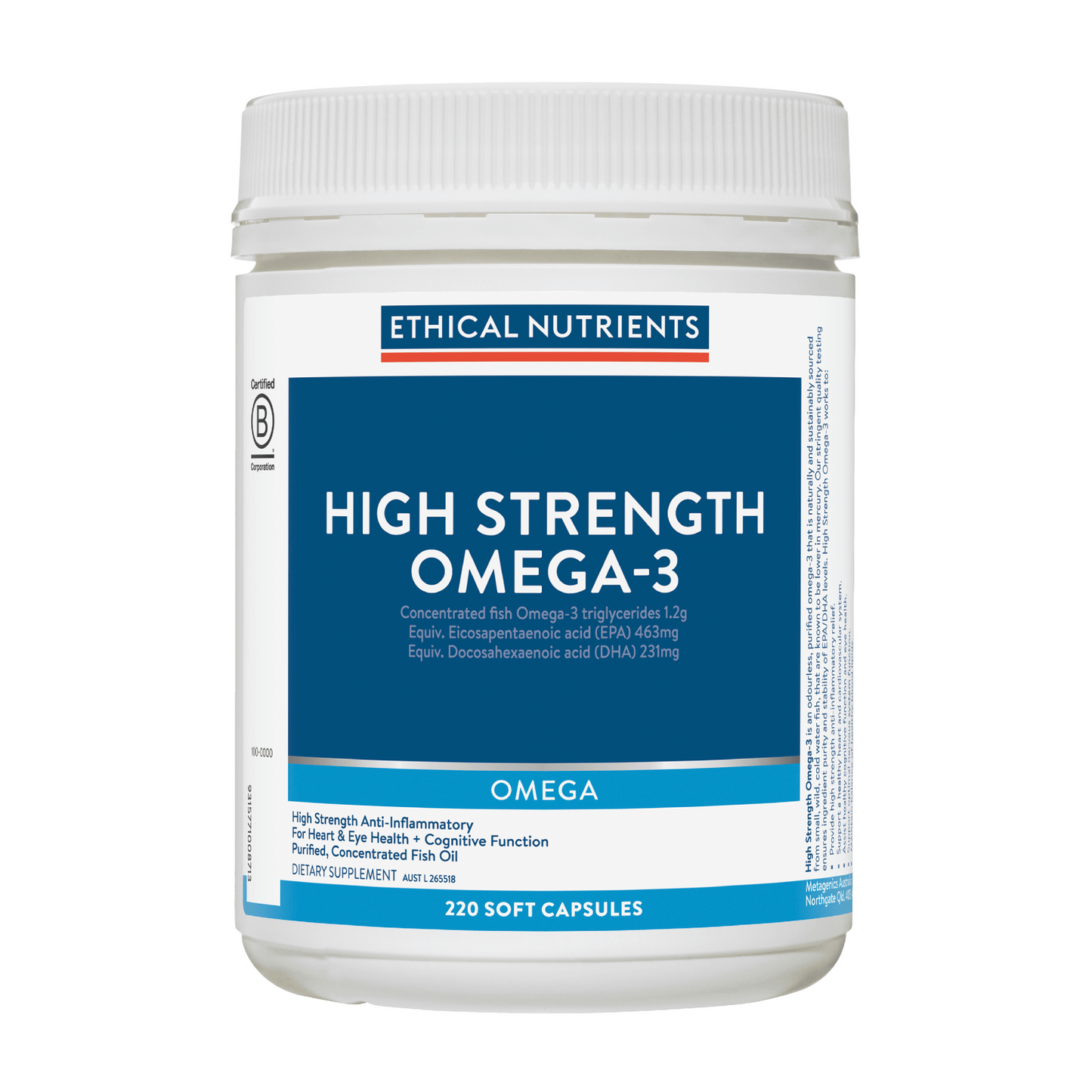 High Strength Omega-3 220 Capsules