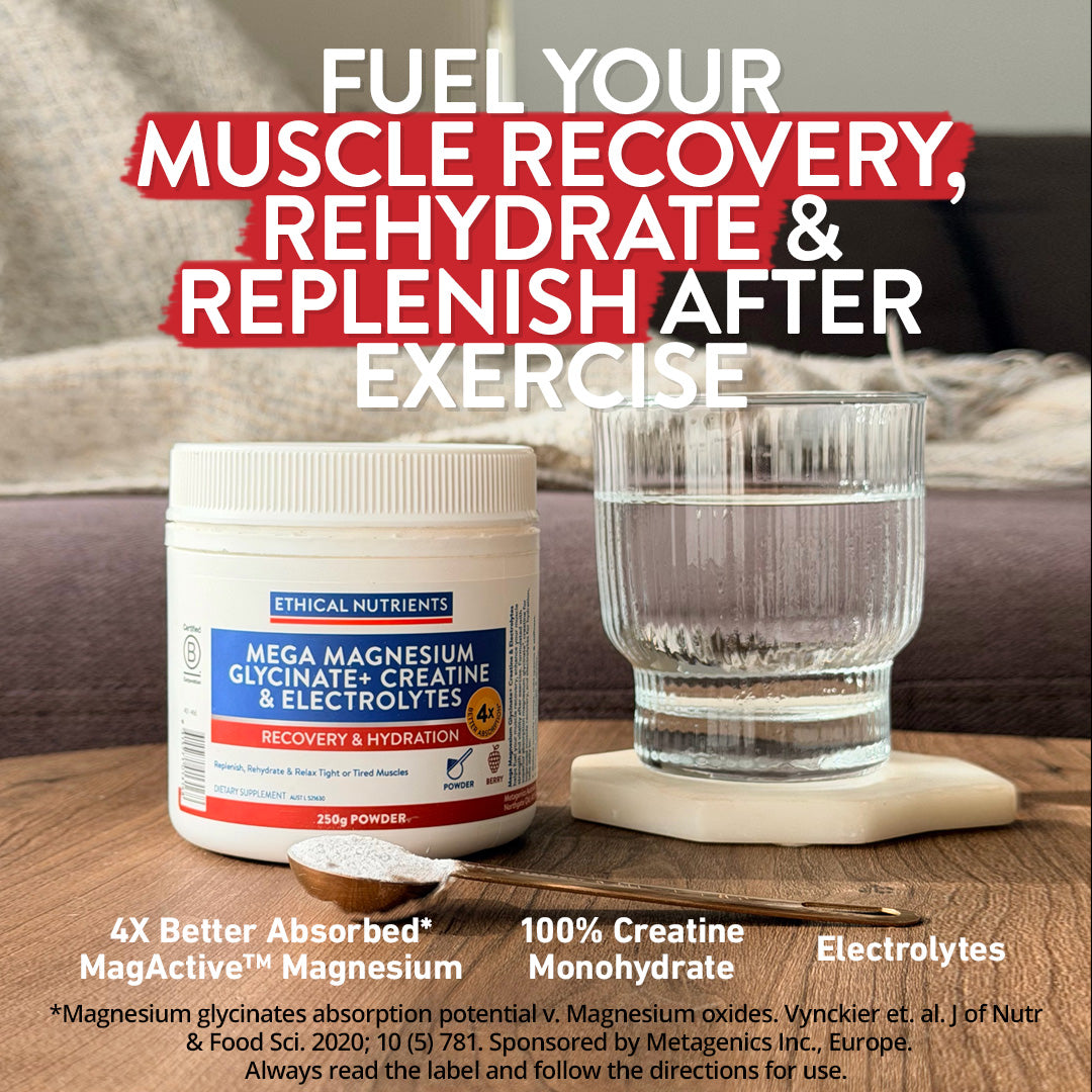 Mega Magnesium Glycinate+ Creatine & Electrolytes 250g Powder