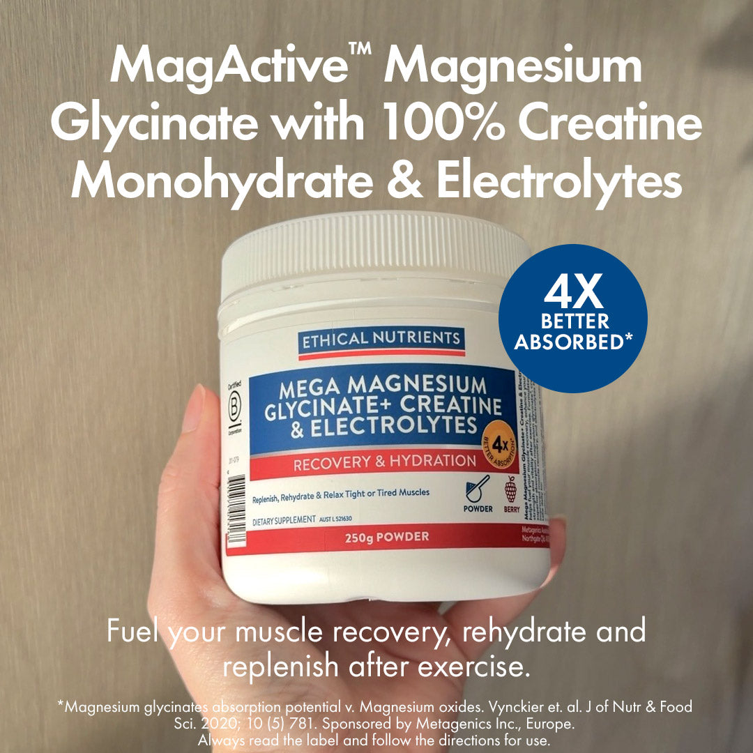 Mega Magnesium Glycinate+ Creatine & Electrolytes 250g Powder