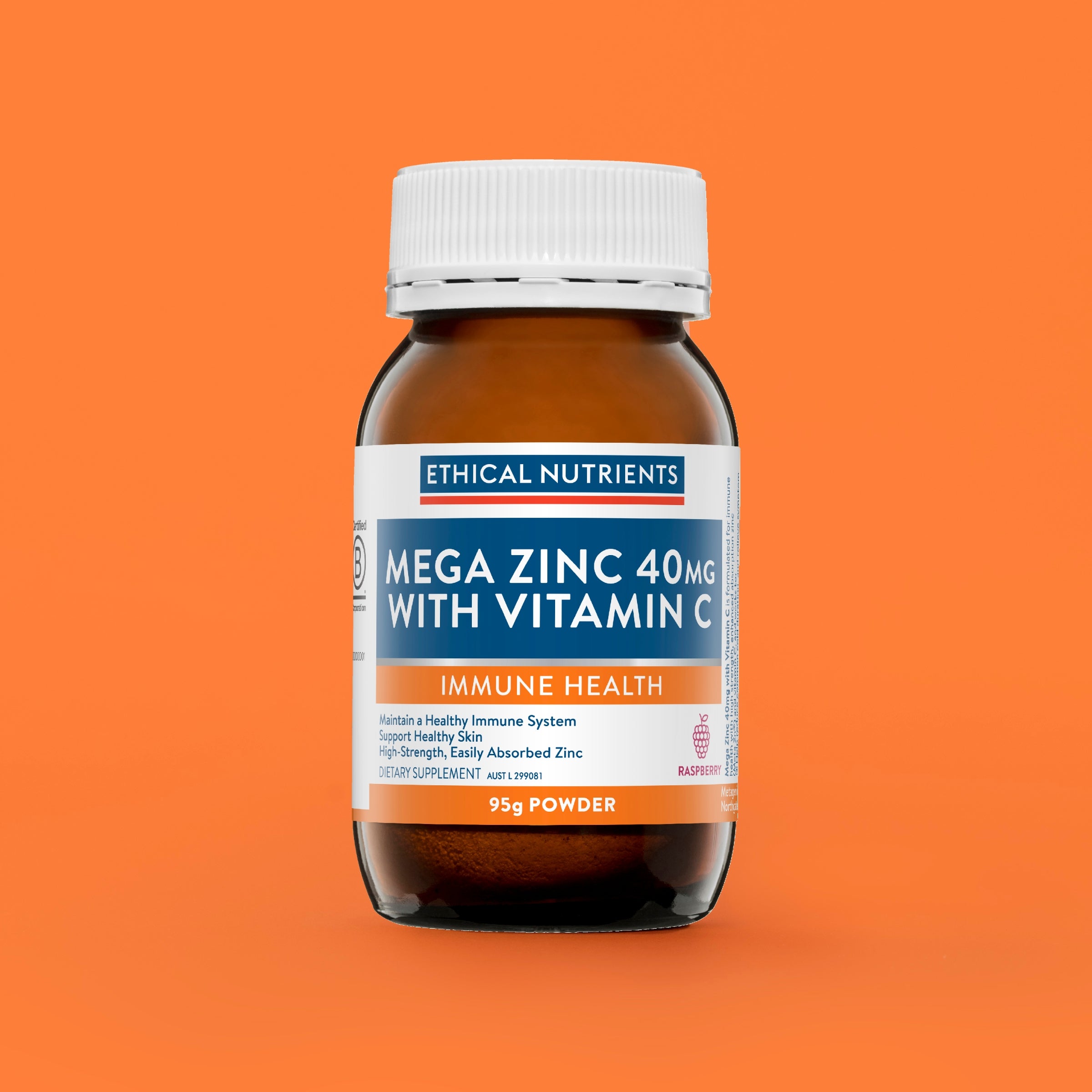 Ethical Nutrients Mega Zinc 40mg with Vitamin C packshot