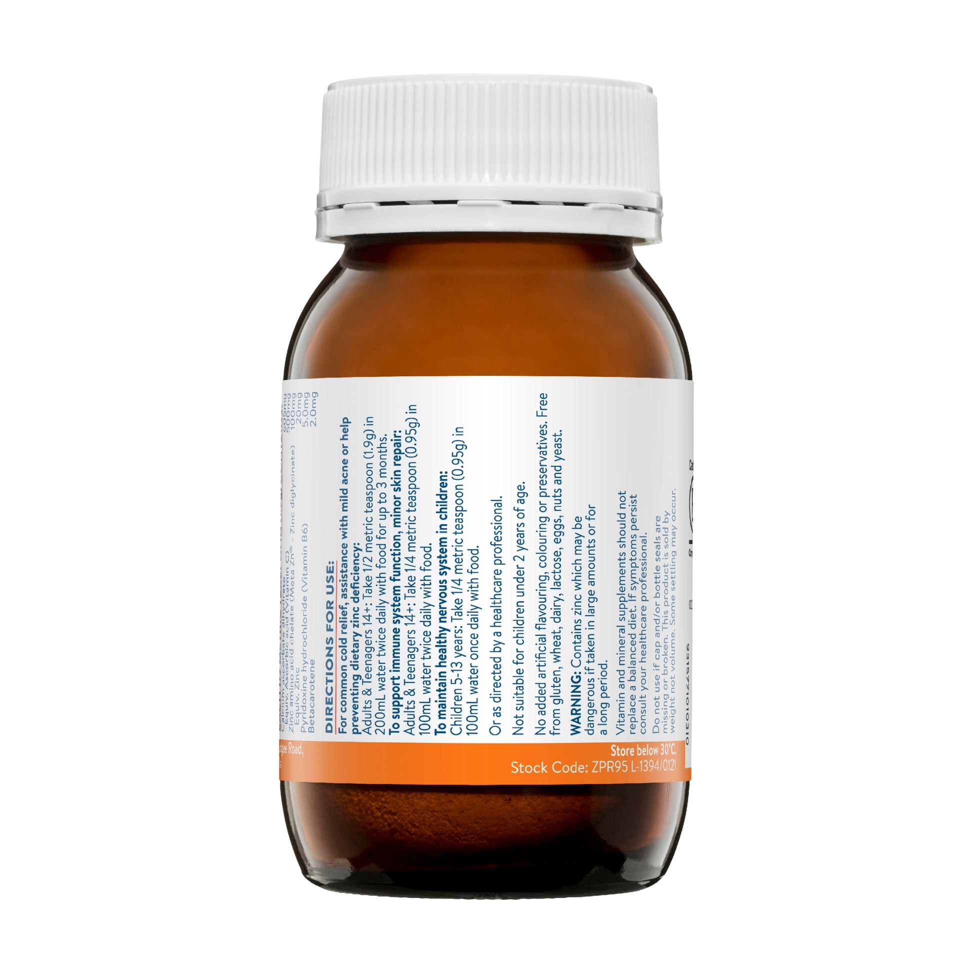 Ethical Nutrients Mega Zinc 40mg with Vitamin C Powder 95g 