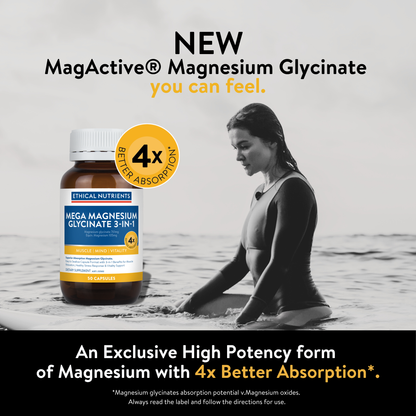 Mega Magnesium Glycinate 3-in-1 50 Capsules
