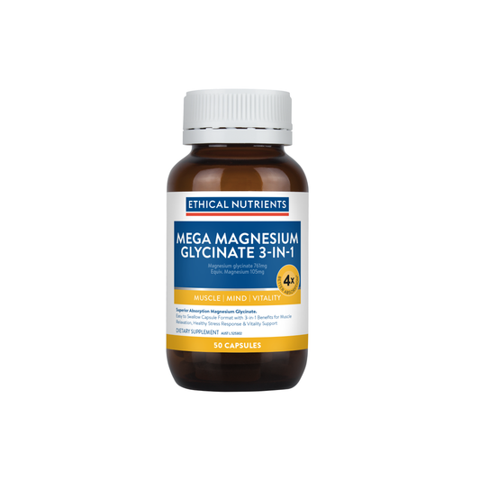 Mega Magnesium Glycinate 3-in-1 50 Capsules